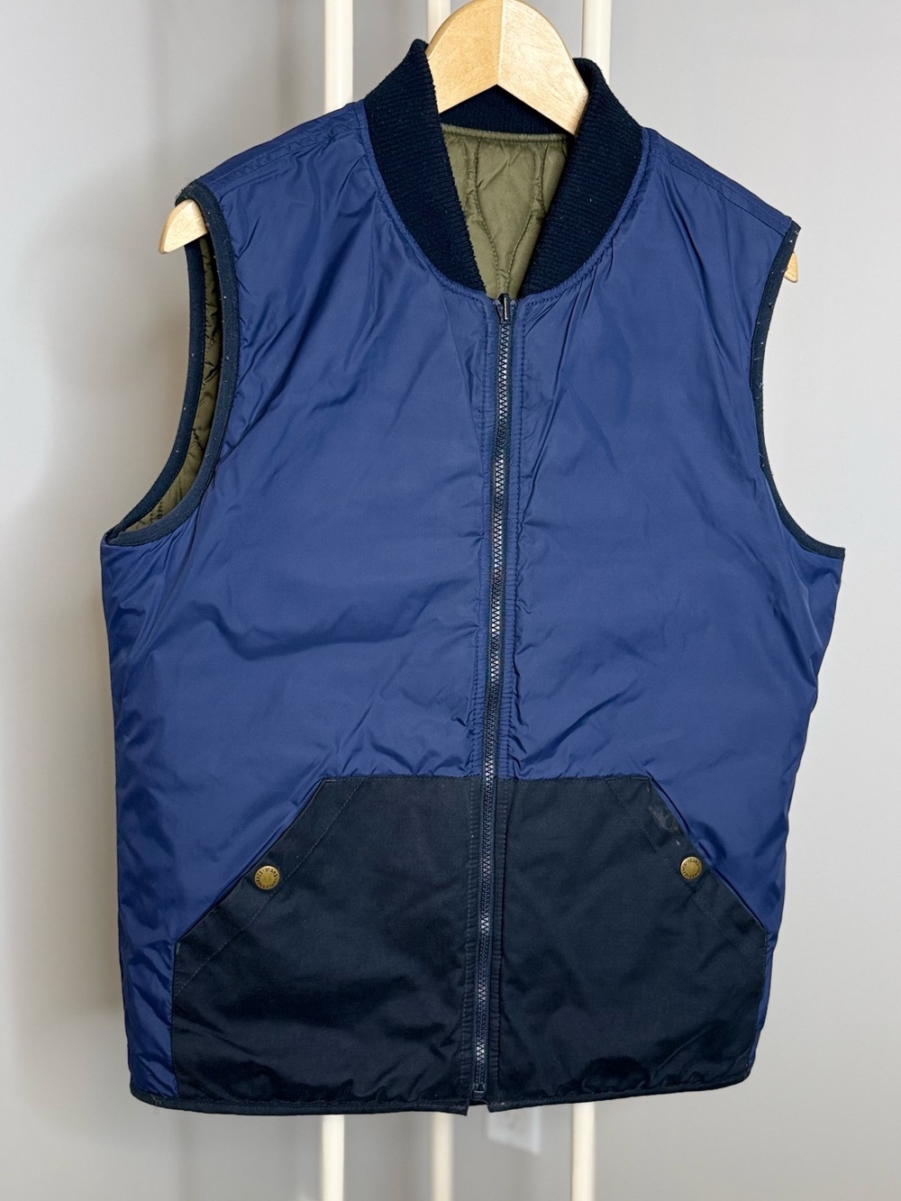 Men's Reversible Quilted Sleeveless Jacket Vest